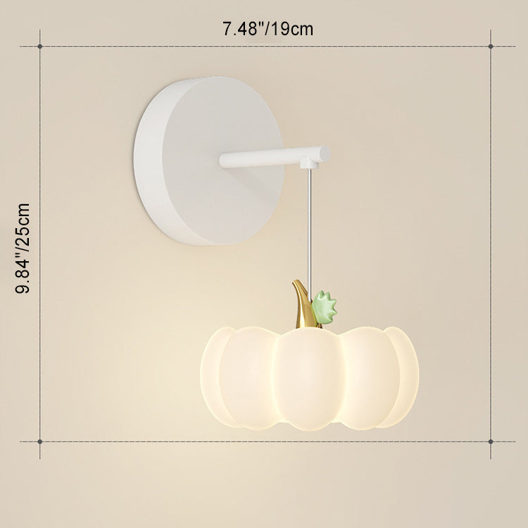 Éclairage semi-encastré LED en fer PE à base de disque en forme de citrouille minimaliste moderne pour chambre 