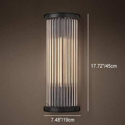 Vintage Minimalist Half-Cylinder Crystal 1-Light Wall Sconce Lamp