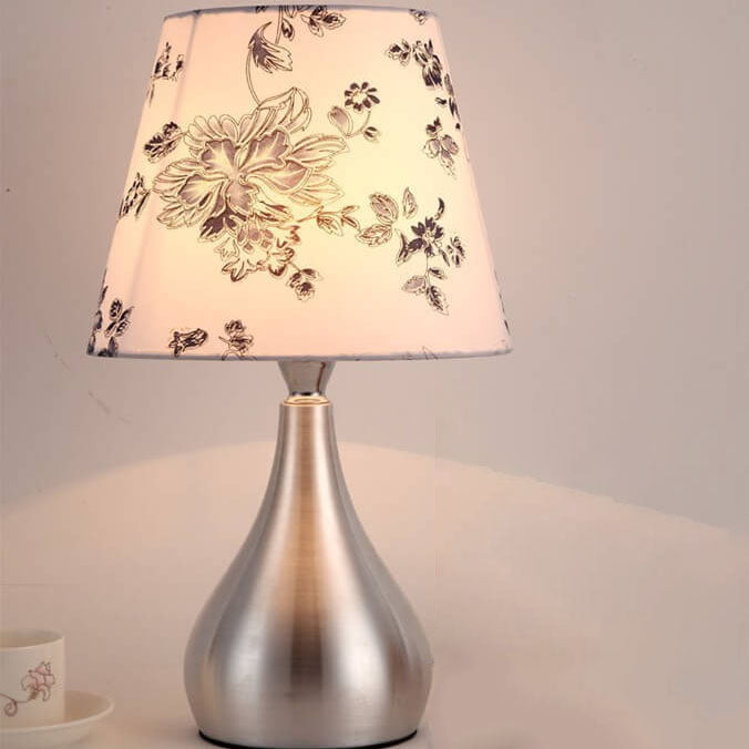 Modern Simple Personality Fabric Cylindrical 1-Light Table Lamp