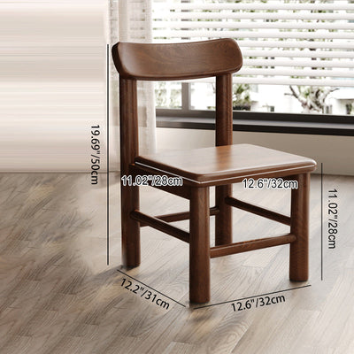 Moderner minimalistischer quadratischer Lederschwamm-Massivholzstuhl Rückenlehne ohne Armlehnen für Wohnzimmer 