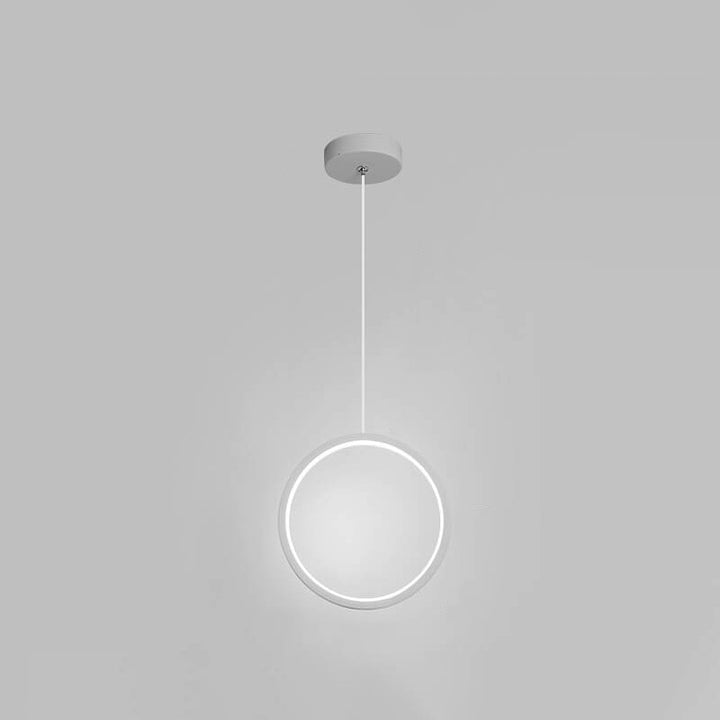 Modern Minimalist Round Iron Acrylic LED Chandelier For Bedroom
