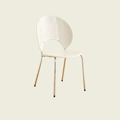 Moderner minimalistischer Stuhl aus ABS-Eisen mit Muschelschale und vier Beinen für das Wohnzimmer 