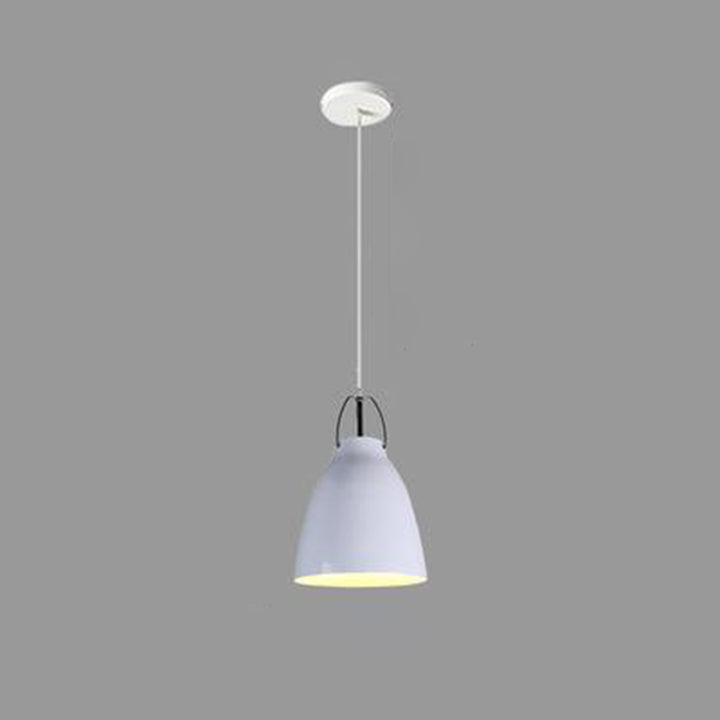 Contemporary Nordic Aluminum Bell 1-Light Pendant Light For Dining Room