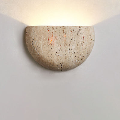 Traditionelle japanische ovale Stein-Wandleuchte mit 1 Licht für Wohnzimmer 