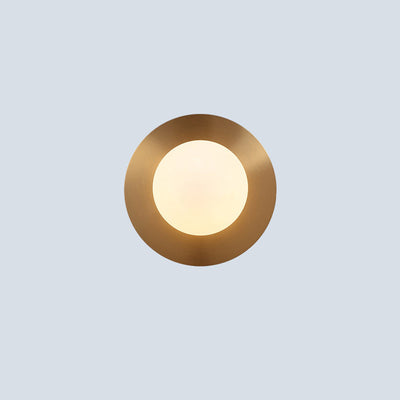 Moderne minimalistische runde Kugel Eisen Glas 1-Licht Wandleuchte Lampe für Wohnzimmer 