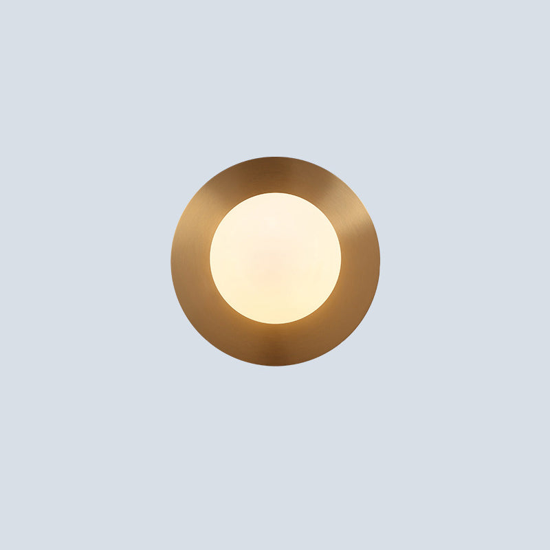 Moderne minimalistische runde Kugel Eisen Glas 1-Licht Wandleuchte Lampe für Wohnzimmer 