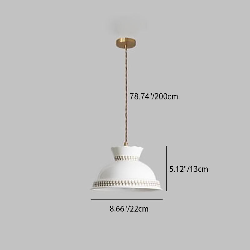 Moderne Einfachheit Keramik Schalenform 1-Licht Pendelleuchte für Wohnzimmer 