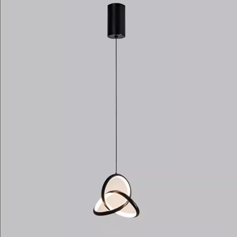 Moderne Nordic Aluminium Eisen Silica Geometrische Verflochten Ring LED Pendelleuchte Für 