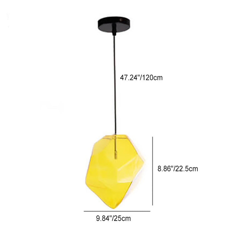 Moderne Einfachheit Unregelmäßige Form Glas 1-Licht Pendelleuchte Für Wohnzimmer 