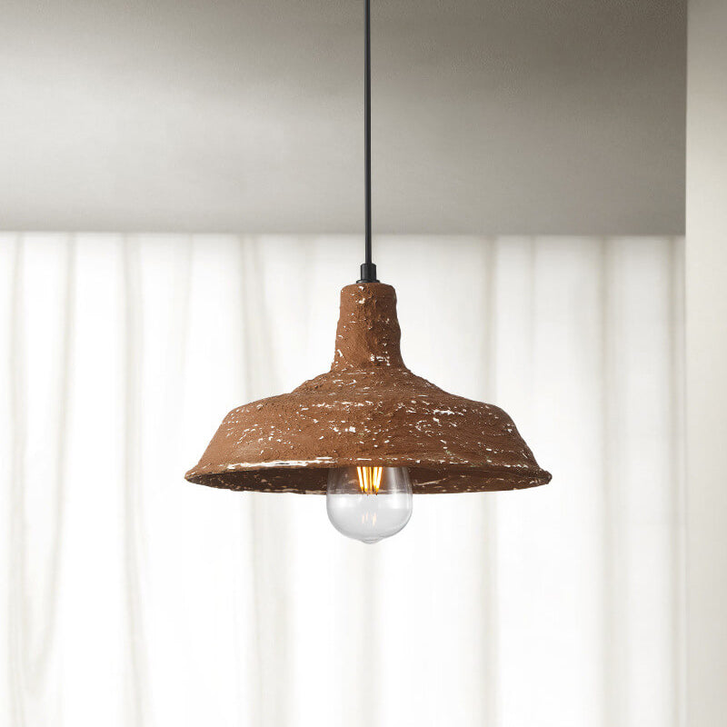 Industrial Wabi-sabi Pot Lid Iron 1-Light Pendant Light