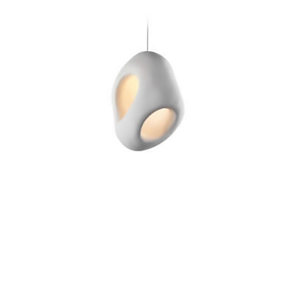 Lámpara colgante de 1 luz de escultura de poliestireno con forma especial creativa minimalista japonesa 