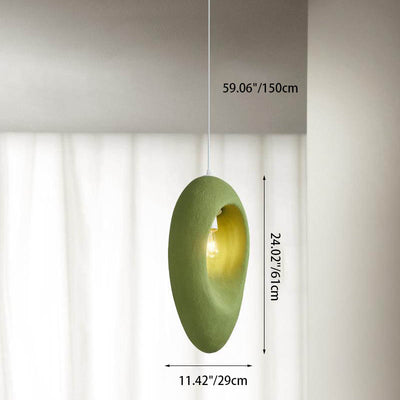 Contemporary Creative Avocado High-Density Polystyrene 1-Light Pendant Light For Bedroom