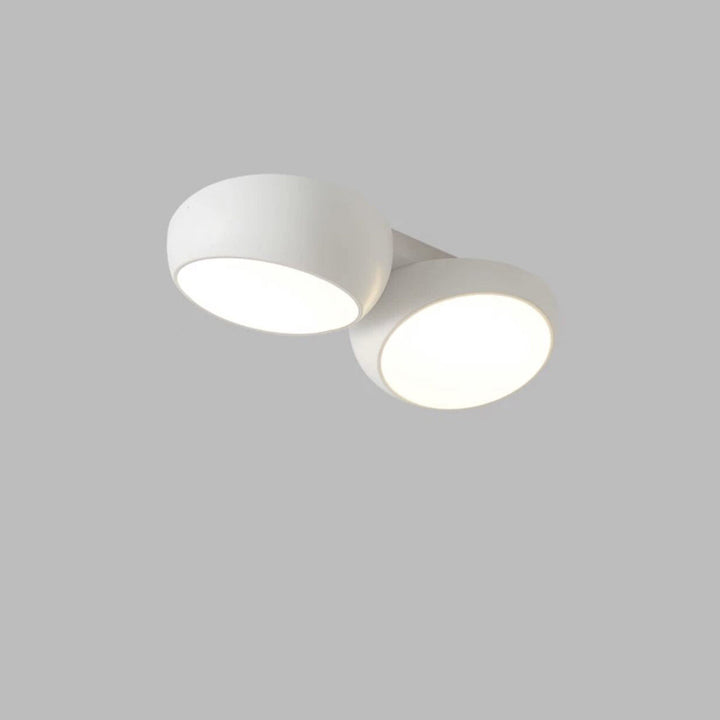 Moderne minimalistische Kombination Runde Eisen Kunststoff LED Unterputz Deckenleuchte für Wohnzimmer 