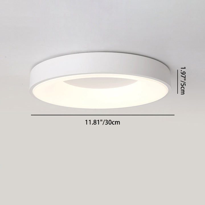 Moderne minimalistische runde Kreis Eisen Acryl LED Unterputz Deckenleuchte für Schlafzimmer 