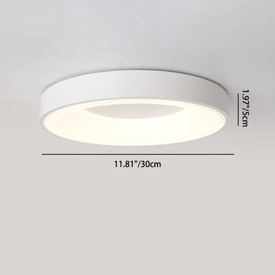 Plafonnier LED rond minimaliste moderne en fer et acrylique pour chambre à coucher 