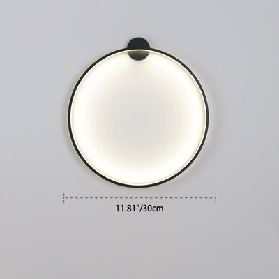 مصباح حائط LED دائري من الألومنيوم والأكريليك بتصميم حديث وبسيط لغرفة النوم 