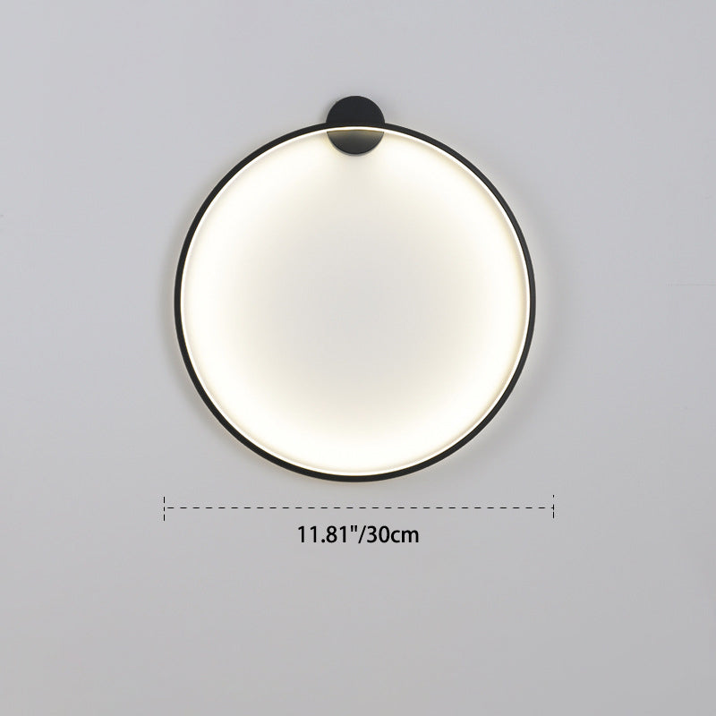 مصباح حائط LED دائري من الألومنيوم والأكريليك بتصميم حديث وبسيط لغرفة النوم 