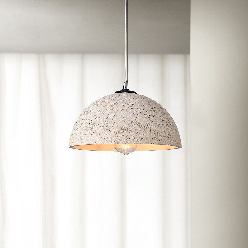 Minimalistische Harz Rundkuppel Handgefertigte 1-Licht Pendelleuchte 
