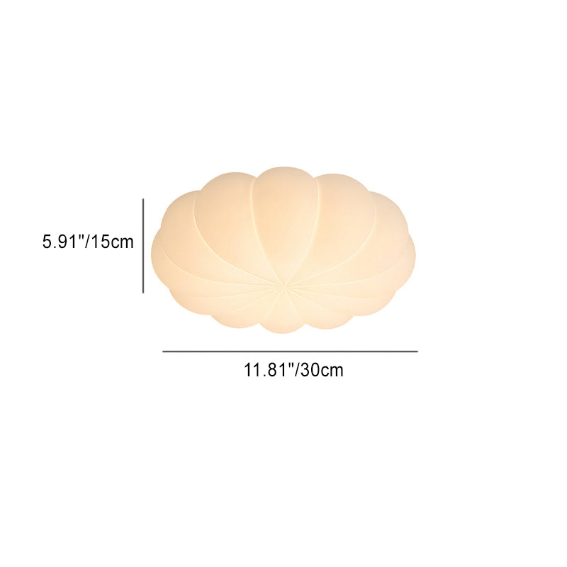 Plafonnier LED en métal nordique contemporain rond en forme de citrouille pour chambre 