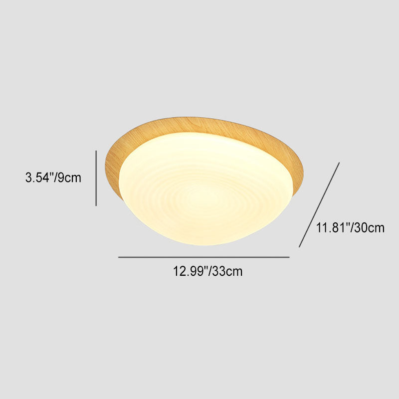 Modern Minimalist Oval Iron PE Rotomolded LED Flush Mount Ceiling Light For Bedroom