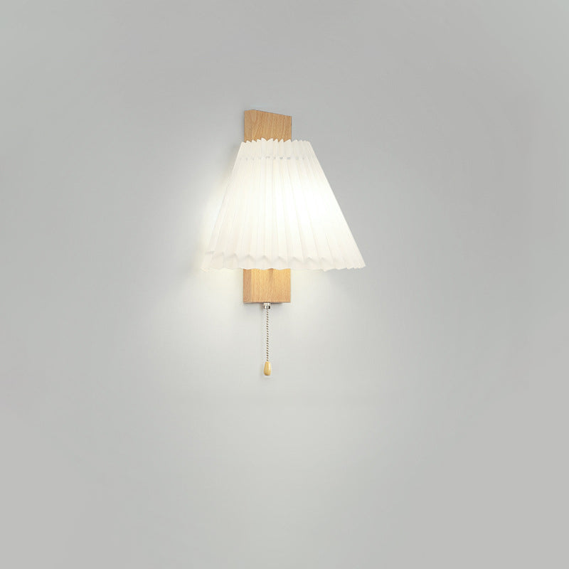 Applique murale contemporaine nordique en fer PVC cubique plissé 1-lumière pour chevet 