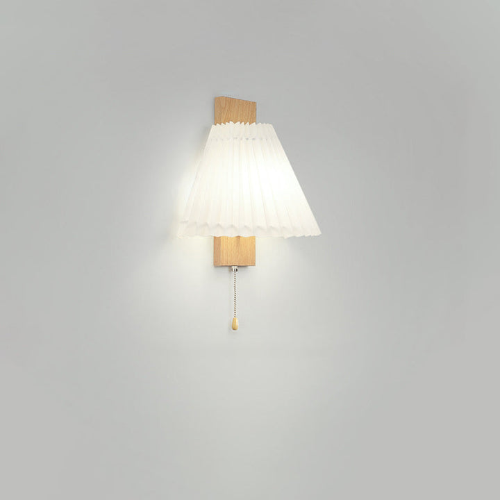 Applique murale contemporaine nordique en fer PVC cubique plissé 1-lumière pour chevet 