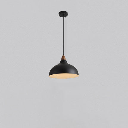 Matériel de couvercle de pot en dôme rond minimaliste moderne 1-lumière suspension pour salon 