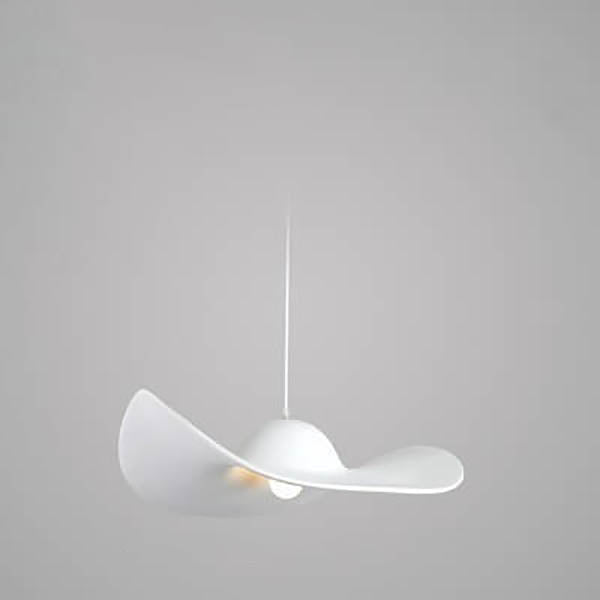 Contemporary Nordic Hat Design Resin 1-Light Pendant Light For Living Room