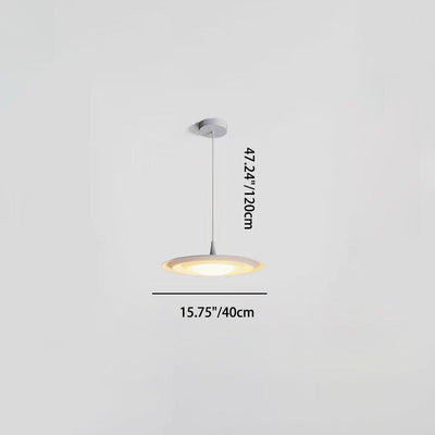 Moderne minimalistische runde Wasser-Kräuselung Acryl Eisen LED Pendelleuchte für Schlafzimmer 