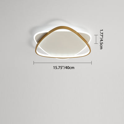 Luz de techo LED de montaje empotrado de hierro acrílico triángulo minimalista moderno para dormitorio 