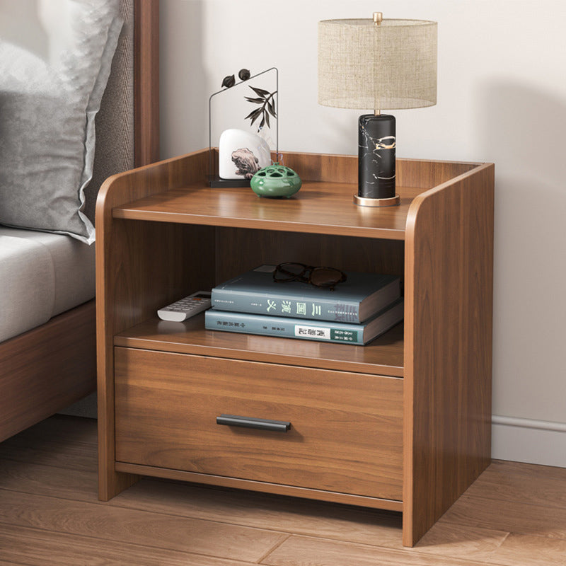 Table de nuit rectangulaire traditionnelle chinoise en panneau de densité avec 1/2 tiroir pour chambre 