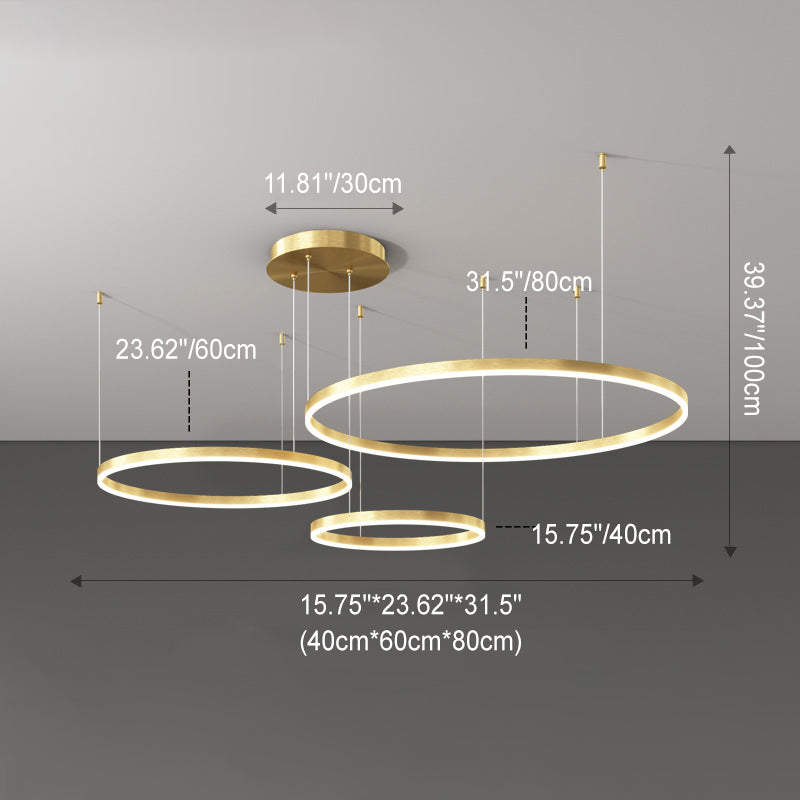 Lustre LED en aluminium et acrylique à plusieurs niveaux, moderne et minimaliste, pour salon 