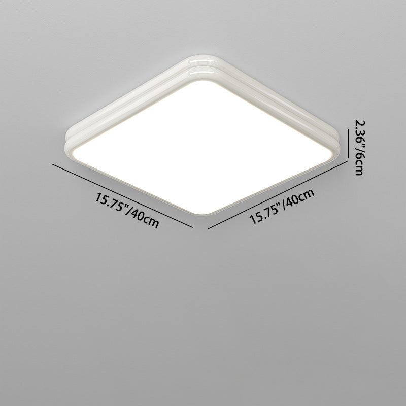 Moderne minimalistische quadratische Rechteck Doppelschicht Eisen Acryl LED Unterputz Deckenleuchte für Schlafzimmer 
