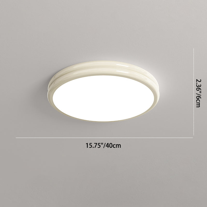 Luz de techo LED de montaje empotrado redonda de doble capa de aluminio acrílico minimalista moderna para dormitorio 
