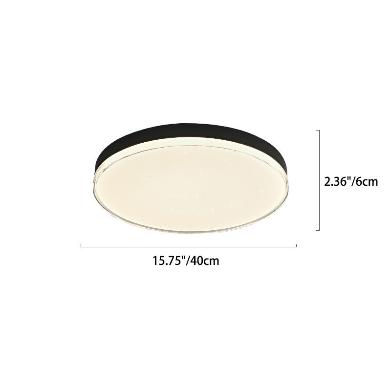 Moderne unbedeutende Aluminiumacrylsauer-runde Schatten-LED-Unterputz-Deckenleuchte für Schlafzimmer 