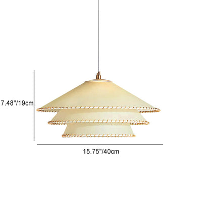 Lámpara colgante de 1 luz de diseño minimalista moderno de hierro y cuerda de disco de pergamino para dormitorio 