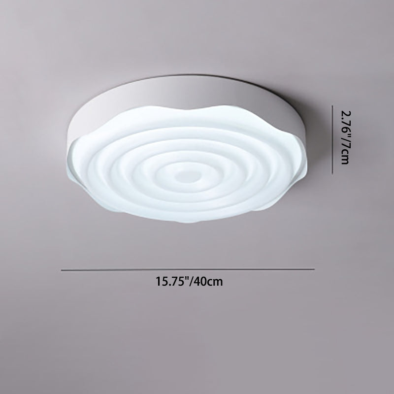 Luz de techo LED montada al ras de hierro acrílico cuadrado geométrico con textura de ondas de agua minimalista moderna para dormitorio 