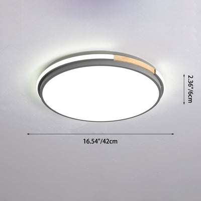 Plafonnier LED rond minimaliste moderne en fer et acrylique pour chambre 