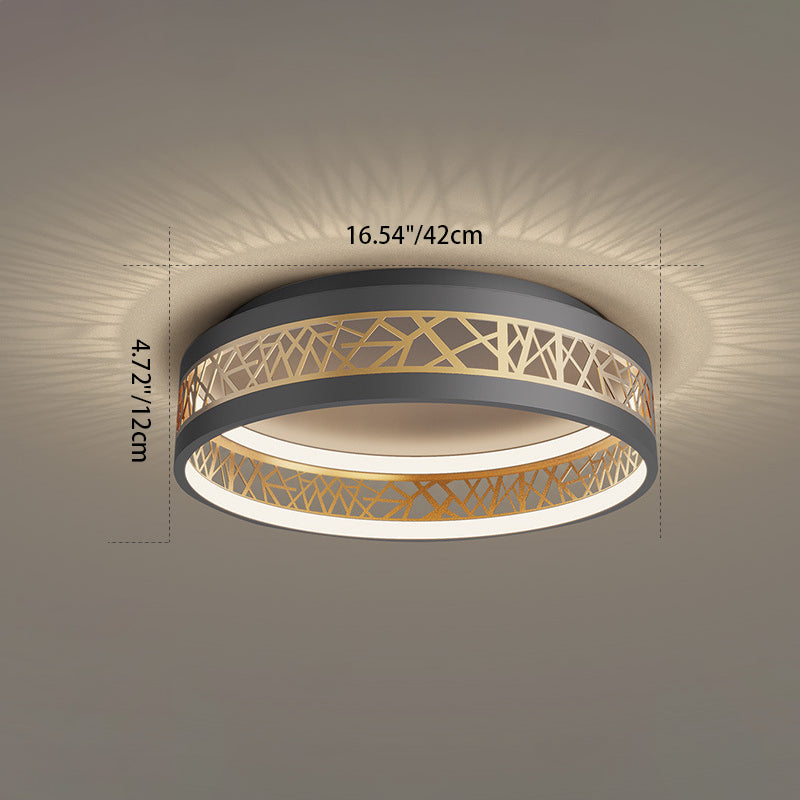Plafonnier LED au design creux en forme de nid d&