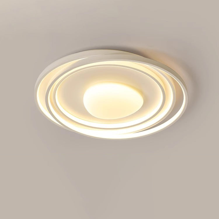 Moderne minimalistische runde Eisen Acryl LED Unterputz Deckenleuchte für Wohnzimmer 