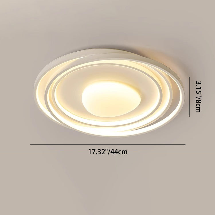 Moderne minimalistische runde Eisen Acryl LED Unterputz Deckenleuchte für Wohnzimmer 