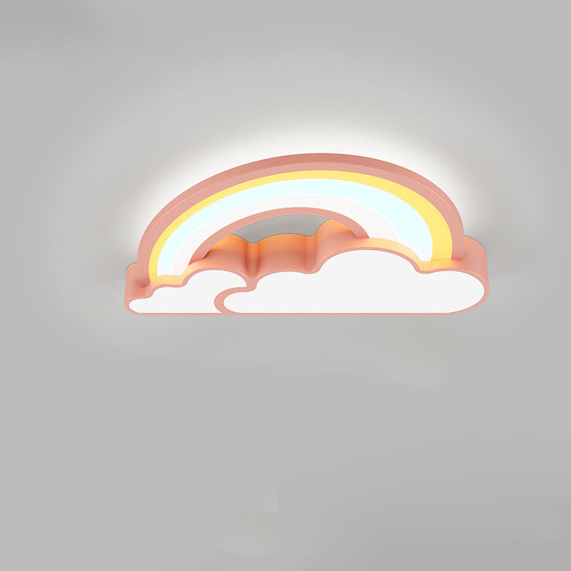 Nordic Cartoon Rainbow Clouds Kids LED Flush Mount Ceiling Light