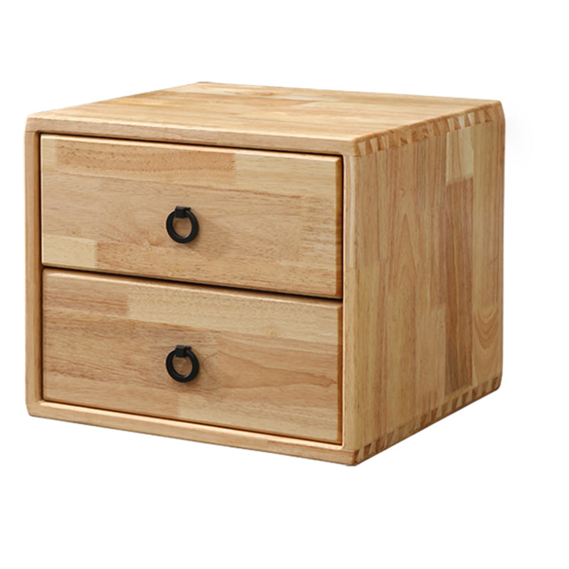 Table de nuit moderne en bois de caoutchouc et métal avec tiroir 1/2 pour chevet 