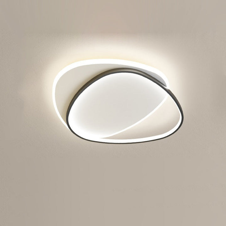 Moderne minimalistische Dreieck ovale Acryl Eisen LED Unterputz Deckenleuchte für Wohnzimmer 