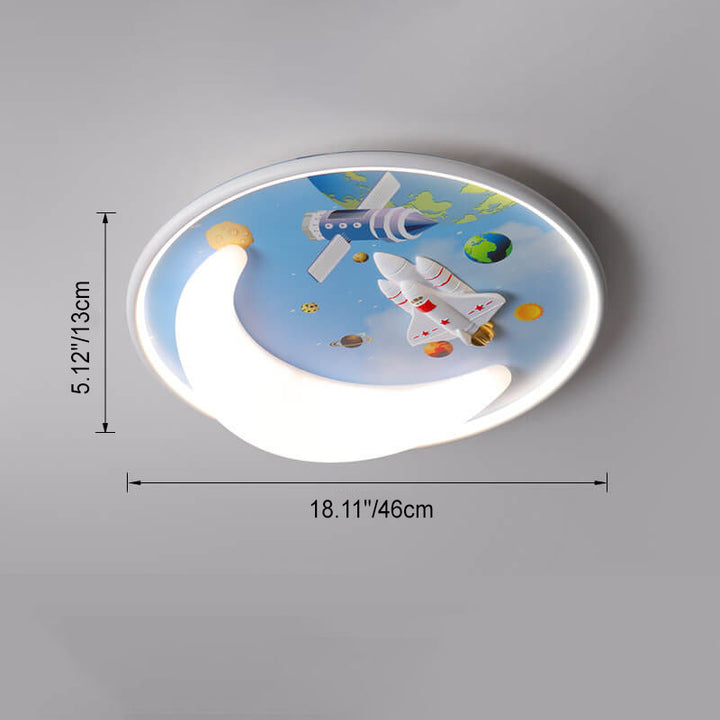 Nordischer minimalistischer Cartoon-Resin-Runder LED-Deckenleuchte 