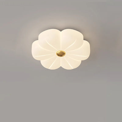 Luz de techo LED de montaje empotrado de hierro con pétalo crema minimalista moderno para dormitorio 
