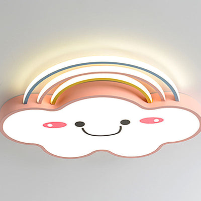 Zeitgenössische kreative Regenbogen-Wolke Acryl Schatten LED Unterputz Deckenleuchte für Schlafzimmer 