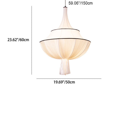 Moderner minimalistischer Kuchen-Hardware-Stoff-3-Licht-Kronleuchter für Wohnzimmer 