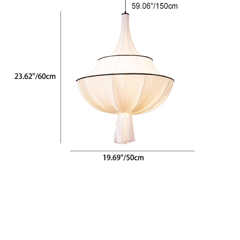 Moderner minimalistischer Kuchen-Hardware-Stoff-3-Licht-Kronleuchter für Wohnzimmer 