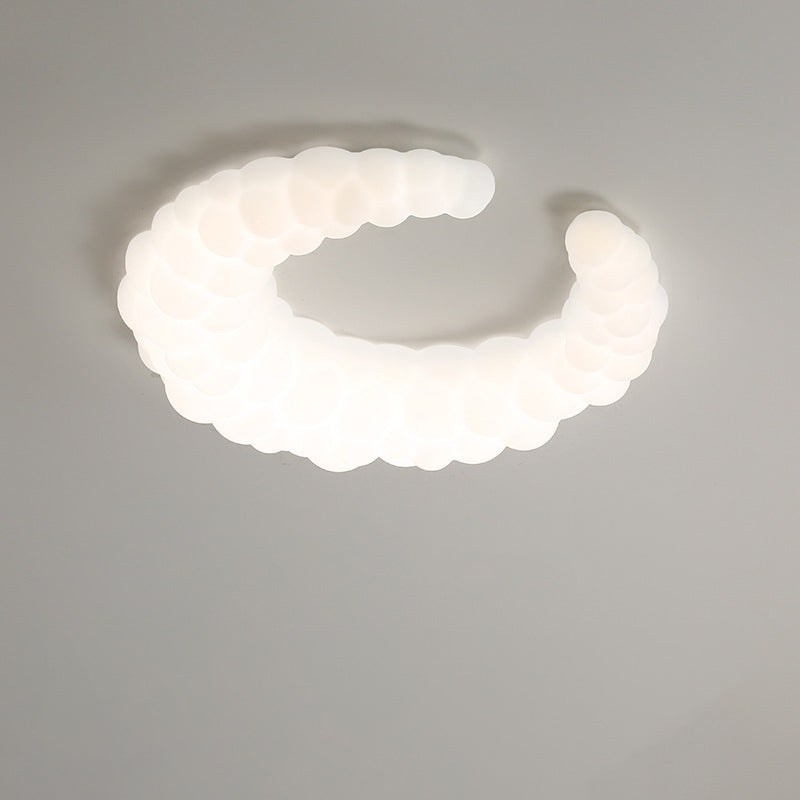 Moderna Minimalista Media Luna PE Hierro LED Luz de Techo Empotrada para Dormitorio 